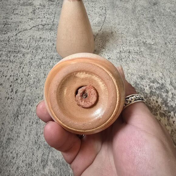 Vintage 60s FRANKOMA POTTERY Prairie Brown & Tan Salt and Pepper Shakers Set MCM - Picture 3 of 5